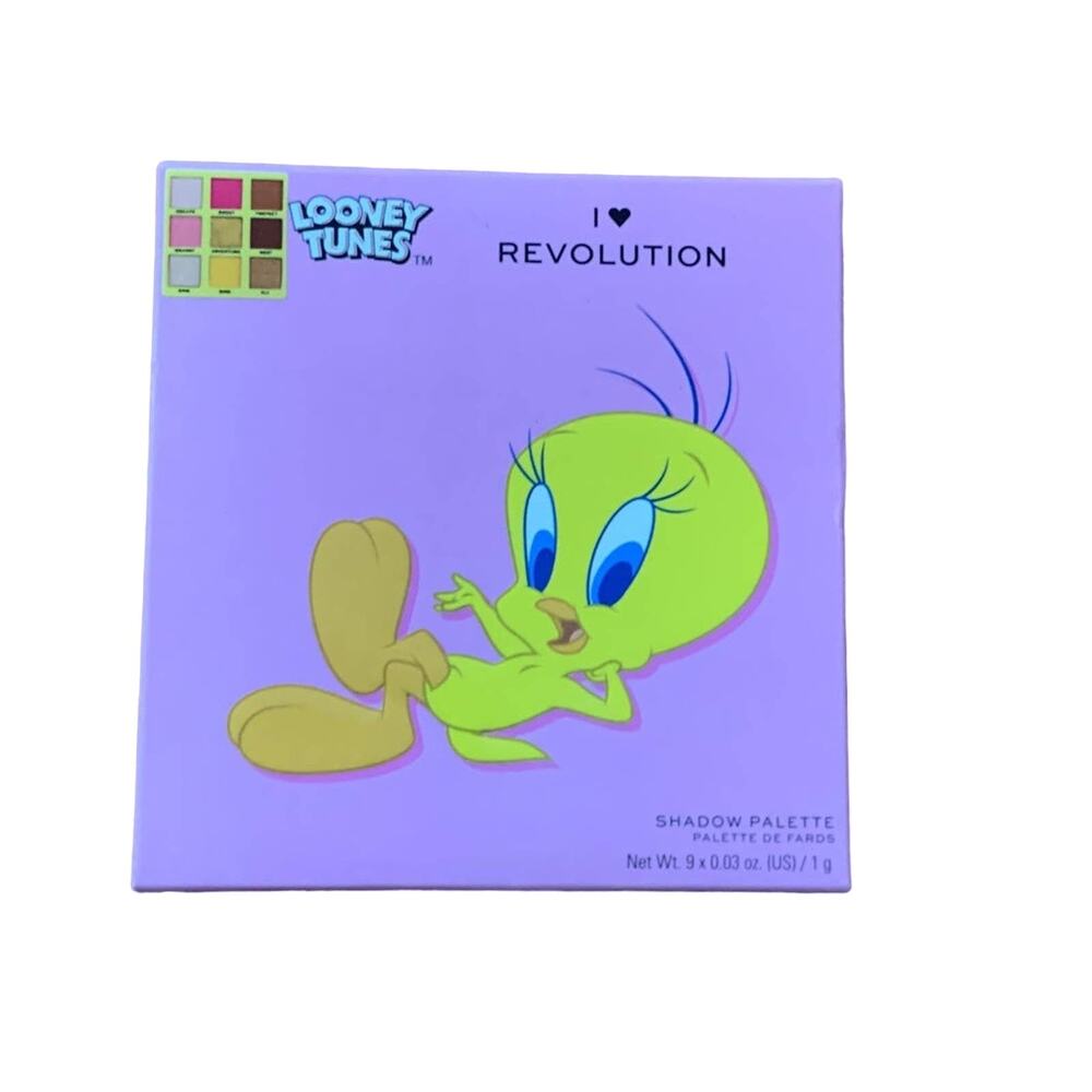 REVOLUTION BEAUTY‎ LOONEY TUNES X REVOLUTION LTD TWEETY MINI EYESHADOW PALETTE!